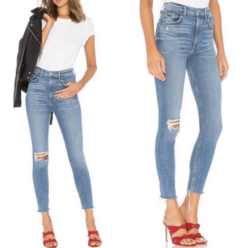GRLFRND Kendall Jeans Womens Size 26 High Rise Skinny Distressed Amelia